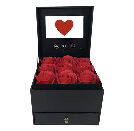 Forever Rose Video Box + Personalized necklace - Luvar